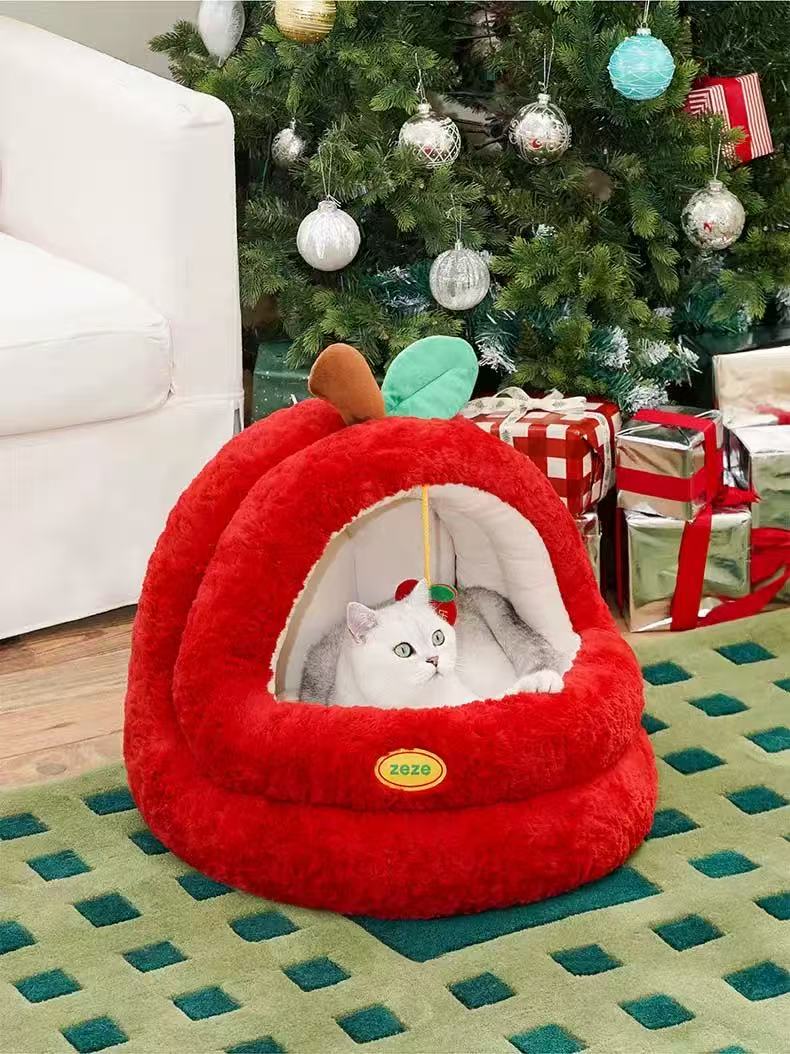 Christmas Cat House - Apple House