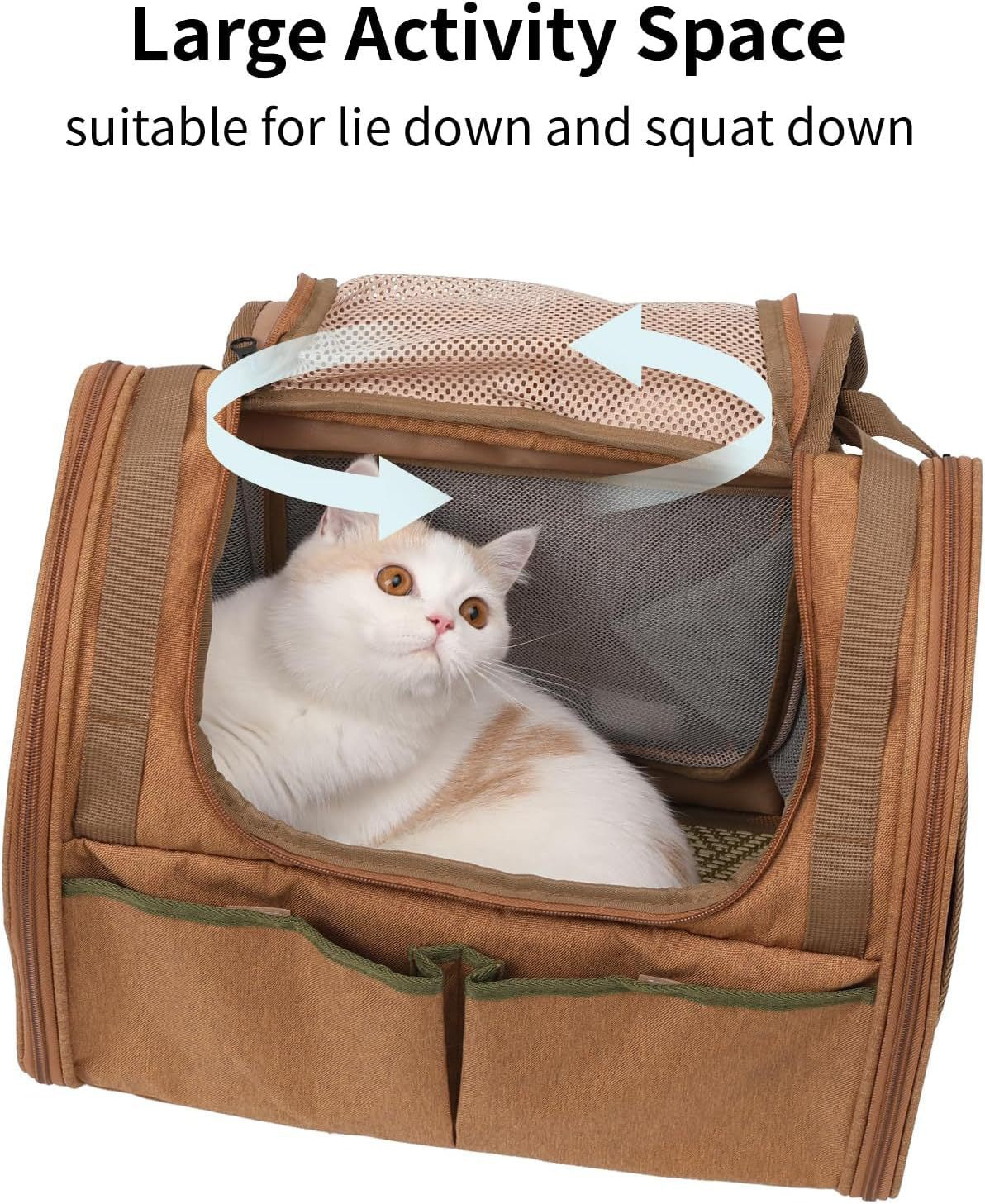 Backpack type expansion cat bag, large space out cat bag