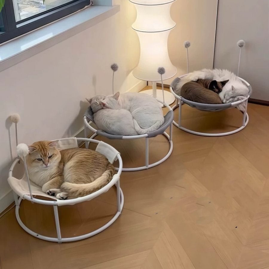 Cat Hammock with Breathable Mesh Surface