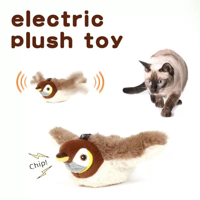 Simulated bird and cat toys