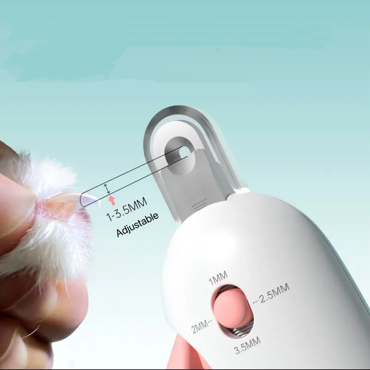 Professional Pet Nail Clippers with Adjustable Hole Sizes