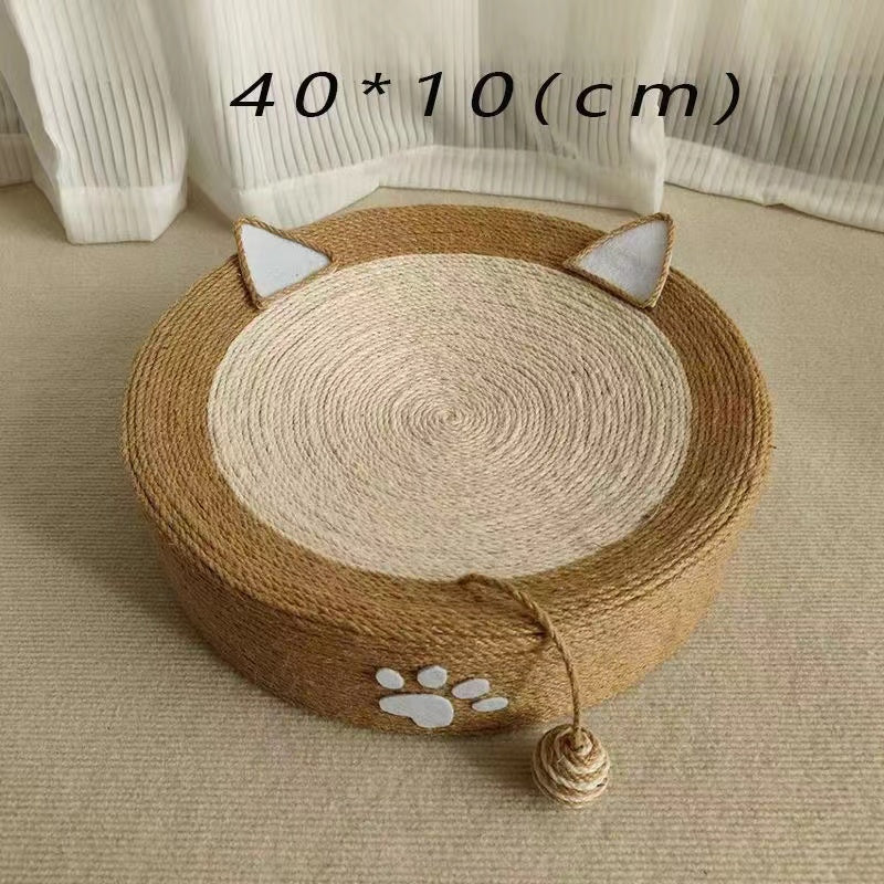 2 in 1 cat scratch board + cat nest scratch resistant natural sisal material