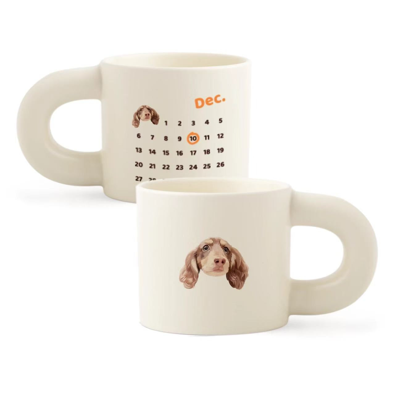 Custom Pet Portrait Mug – Personalized Pet Illustration Mug