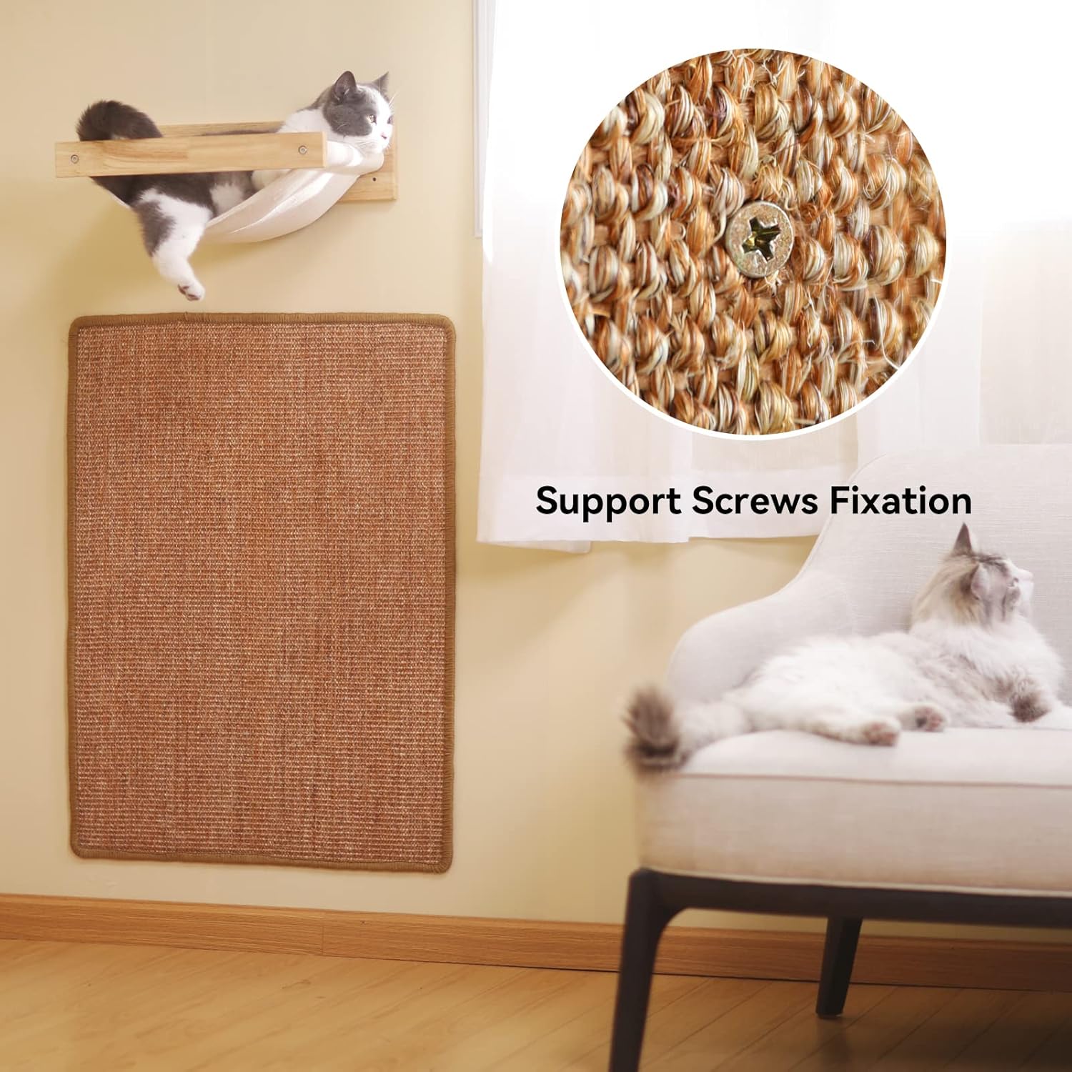Cat Scratcher Mat,Natural Sisal Cat Scratch Mats