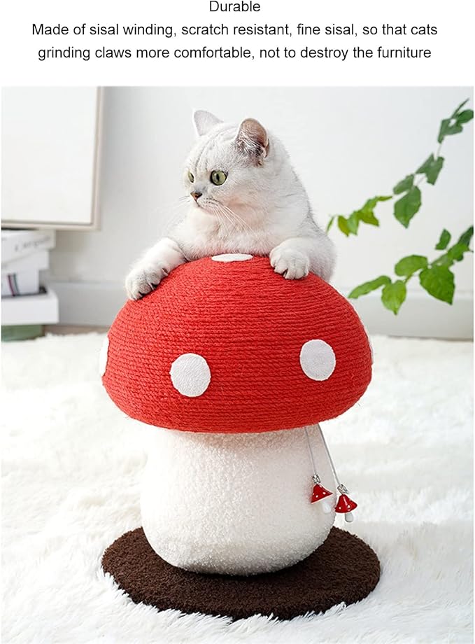 Mushroom Shaped Cat Scratch Post-Wear-resistant to dust, natural material does not produce bugs