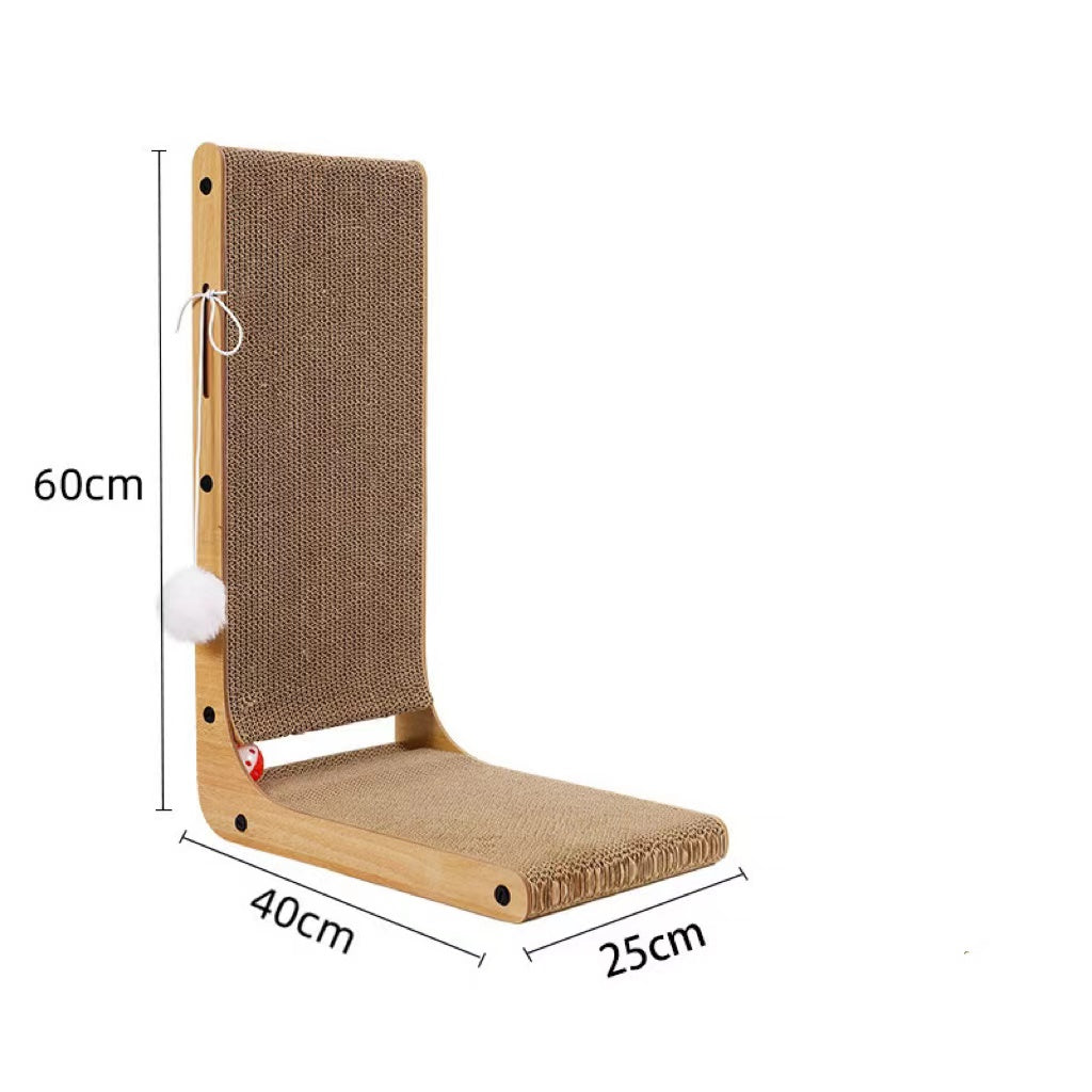 L-shaped standing cat scratcher size